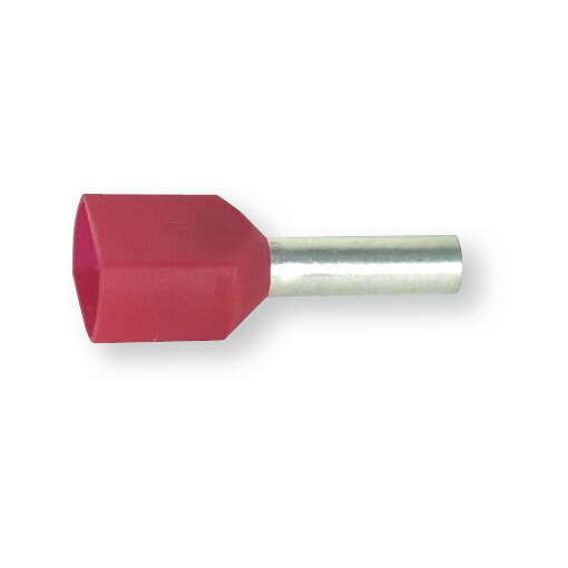 Double-Aderendhülse 2 x 1 mm rot